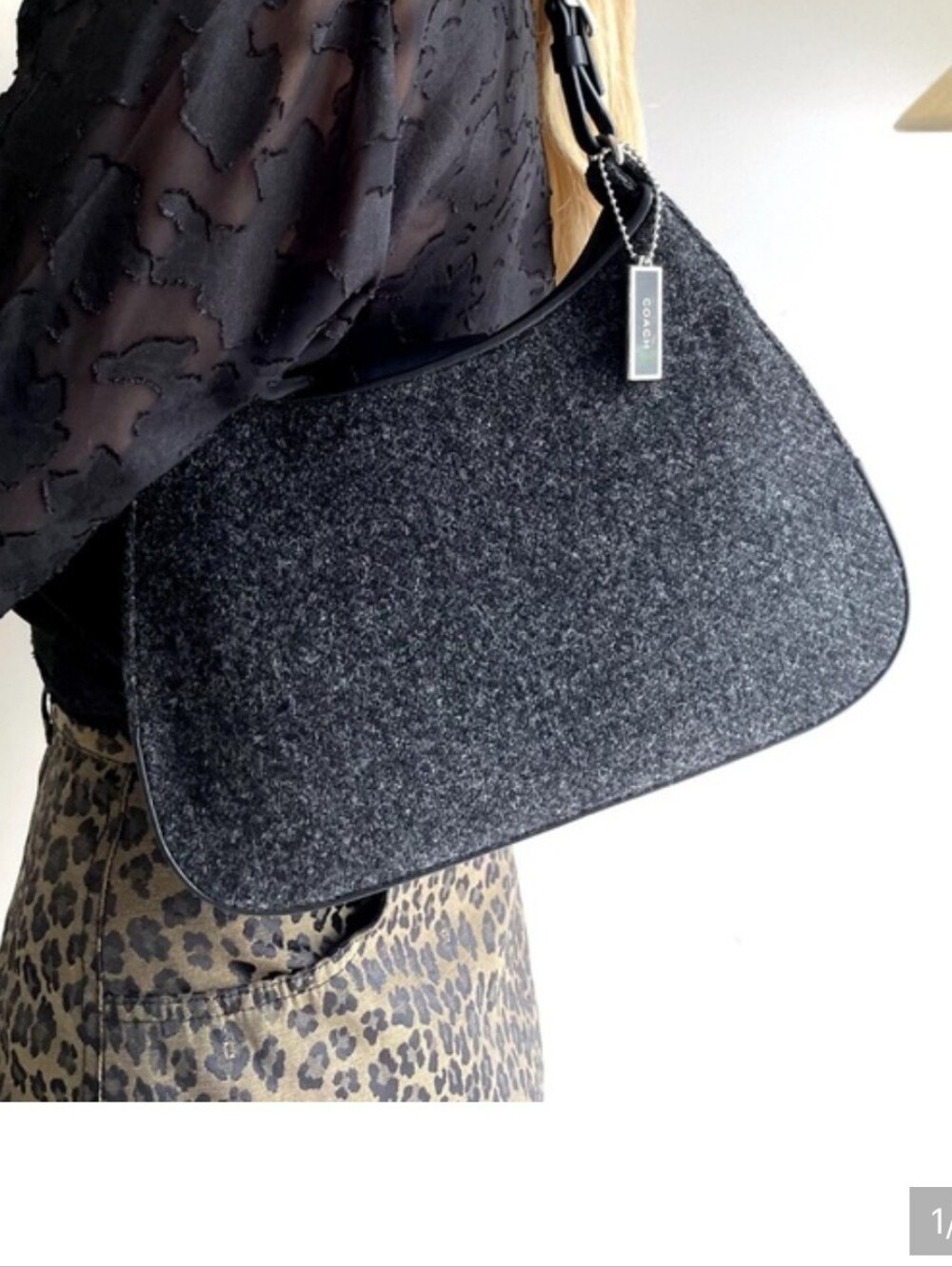 Coach Wool Shoulder Bag